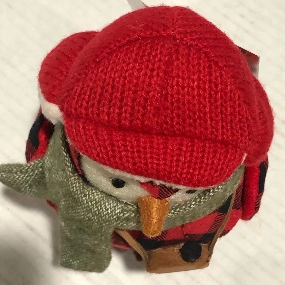 Target 2016 Wondershop Holiday Christmas Bird Styrofoam Scout green Scarf Plaid